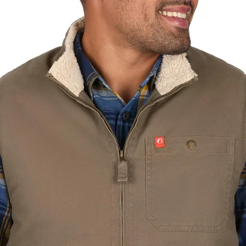 Miniatura 5 de The American Outdoorsman Chaleco de sarga con forro de sherpa sólido