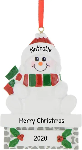 Miniatura 4 de Adornos de muñeco de nieve personalizados en 3D para árbol de Navidad, adornos de Navidad de muñeco de nieve Frosty 2025, adorno único con nombre