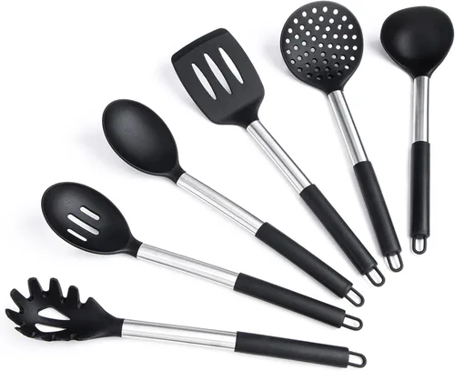 Miniatura 11 de Juego de utensilios de cocina de silicona - Culinary Couture 24 piezas de utensilios de cocina blancos para ollas y sartenes antiadherentes - Juego