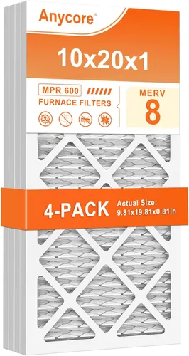 Miniatura 7 de Paquete de 2 filtros de aire plisados MERV 8 HVAC para horno de CA de 14 x 14 x 1 pulgadas para oficina en casa MPR 600 FPR 5
