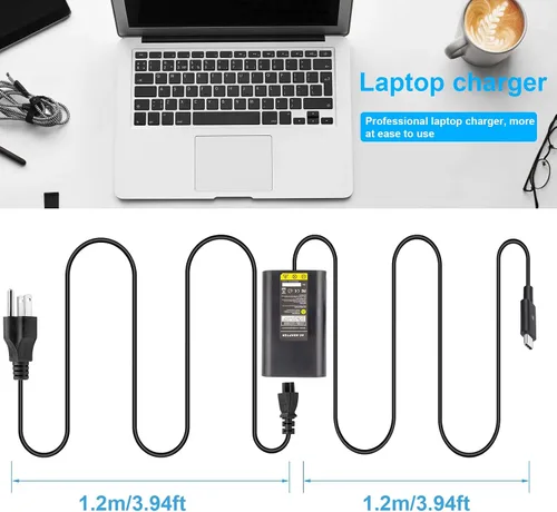Miniatura 5 de Cargador de portátil USB C de 65 W y 45 W para Dell USB C, Dell XPS 12, XPS 13, Latitude 3540 5420 5430 5440 5450 5520 5530 5540 5550 7400 7410 7420