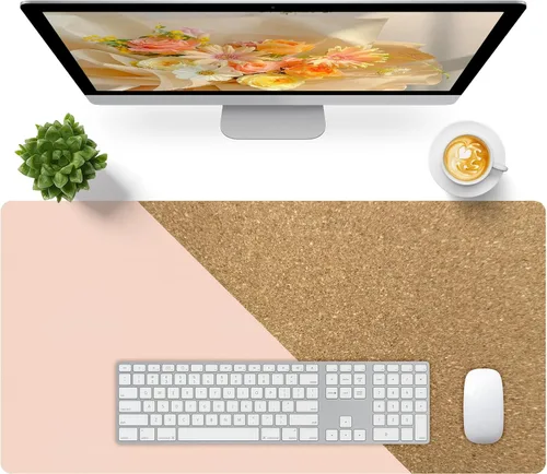 Miniatura 70 de Bloss Almohadilla de escritorio de cuero y reposamuñecas para teclado, alfombrilla grande para mouse + almohadilla para teclado + soporte de muñeca