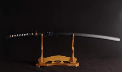 Miniatura 9 de Espada Katana Samurai, espada forjada a mano, acero de alto carbono 1095, práctica, corte real, afilada, hoja de espiga completa, Tsuba temática