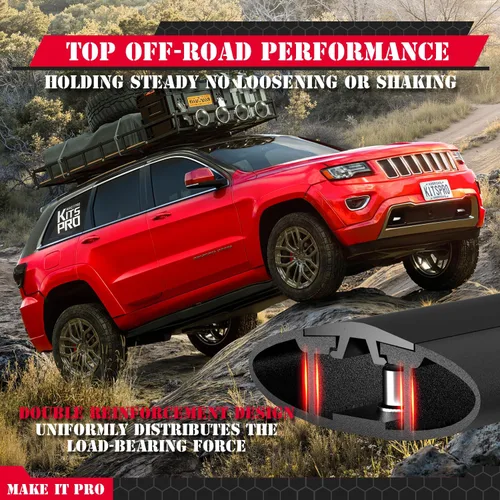 Miniatura 5 de KitsPro Barras transversales para portaequipajes de techo de 260 libras para Jeep Grand Cherokee 2022-2025, Grand Cherokee L 2021-2025, barra