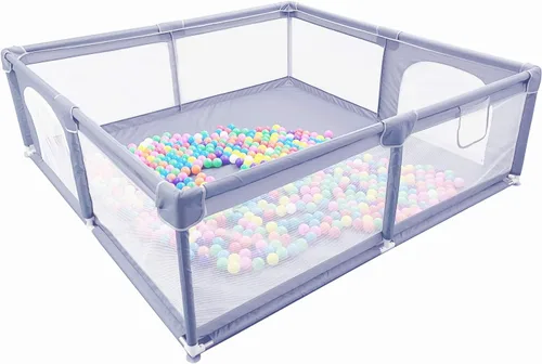 Miniatura 10 de Gaorui Pozo grande de pelotas para bebés para niños – Corralito portátil para interiores y exteriores, para niños pequeños, juegos de seguridad