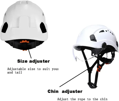Miniatura 3 de Cascos De Construcción Casco de Seguridad con Visera 6 Puntos Ajustable Suspensión ANSI Z89.1 Tipo I Clase C Hardhats, Cascos De Construcción