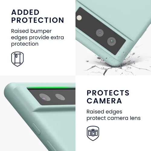 Miniatura 656 de kwmobile Funda Compatible con Google Pixel 6 Pro - Funda de teléfono de silicona TPU con acabado suave - Azul Arrecife