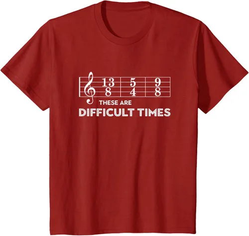 Miniatura 48 de Musician - Camiseta con texto en inglés "These are Difficult Times", talla S