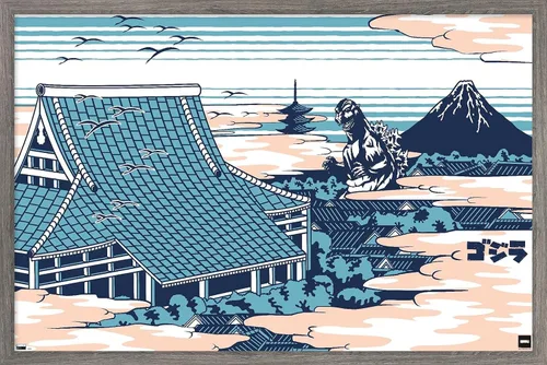 Miniatura 9 de Trends International Godzilla - Póster de pared en las nubes, 34 pulgadas de largo x 22.4 W, versión premium sin marco