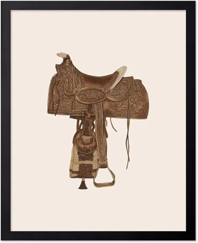 Miniatura 61 de Poster Master Póster vintage de cuero para silla de montar, estampado retro de vaquero, arte de silla de montar, diseño occidental, impresión