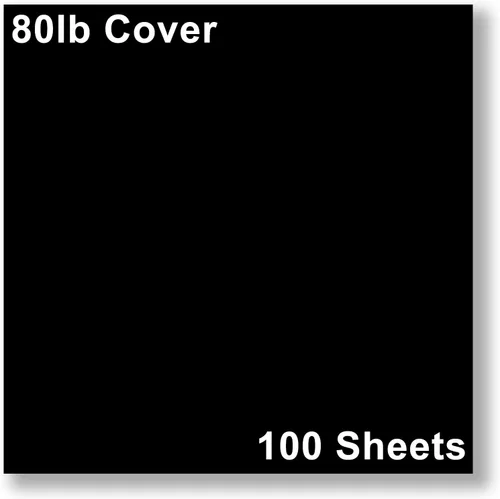 Cartulina cuadrada negra prémium de 3 x 3 (cubierta de 80 libras), para tarjetas de felicitación, invitaciones, pantallas y respaldo (100 hojas)