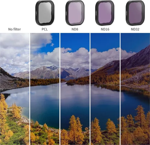 Miniatura 7 de AFAITH Paquete de 4 filtros de lente ND CPL para GoPro Hero 12/11/10/9 negro, paquete de 4 (CPL ND8 ND16 ND32) Juego de protectores de lente