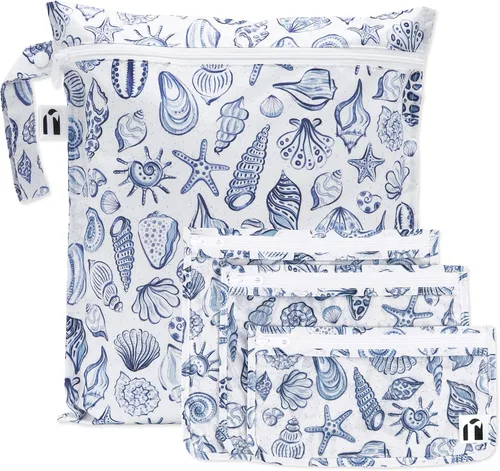 Miniatura 26 de Bolsa impermeable húmeda Bumkins y bolsas de mano húmedas secas para bebé, viaje, traje de baño, pañales de tela, piezas de bomba, piscina, ropa