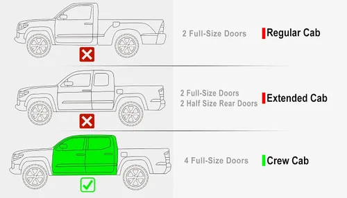 Miniatura 2 de APS Estribos tubulares negros de 6 pulgadas estilo desplegable, barras Nerf compatibles con Toyota Tacoma 2005-2023 doble cabina de tripulación