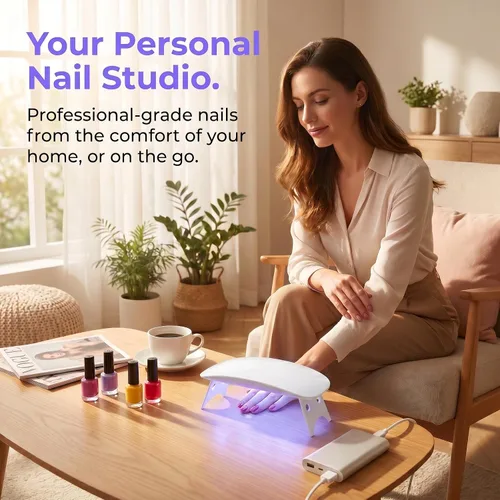 Miniatura 2 de Máquina de terapia de luz UV Mini lámpara LED portátil Secador de uñas Herramientas de esmalte de uñas