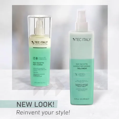 Miniatura 8 de Tec Italy Due Faccetta Giorno per Giorno - Tratamiento sin enjuague bifásico 10.1 fl oz, para cabello dañado, restaura la humedad, suaviza y mejora