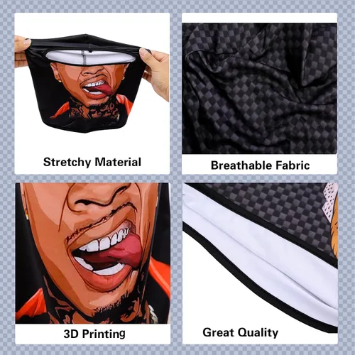 Miniatura 4 de Pasamontañas Máscara Estampado 3D Máscara de Cara Completa Polaina de Cuello Refrescante Protección Solar Cubierta Facial Máscara Resistente al