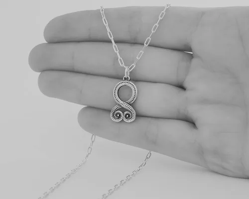 Miniatura 5 de Little Devil Designs Cruz de trol vikingo de plata de ley, pequeña (dije solo o collar)