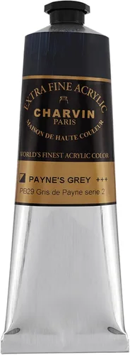Miniatura 77 de Charvin Pintura acrílica profesional extrafina – verde absenta, tubo de 2.1 fl oz, pigmentos de triple fresado, resistente a la luz, pinturas