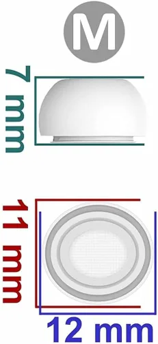 Miniatura 2 de Almohadillas de repuesto para AirPods Pro, JNSA Air Pods Pro Covers Air Pods Pro, almohadillas de silicona para los oídos, 3 pares, tamaño mediano