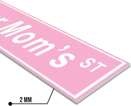Miniatura 5 de Decoración de habitación preppy, letrero de texto en inglés "Your Mom's St Sign" - Decoración de habitación para niñas adolescentes, 6 x 15 pulgadas