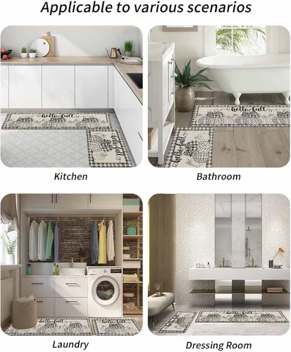 Miniatura 6 de Tapete de baño de Acción de Gracias a cuadros, antideslizante, de secado rápido y absorbente, de tierra de diatomeas, para fregadero de cocina