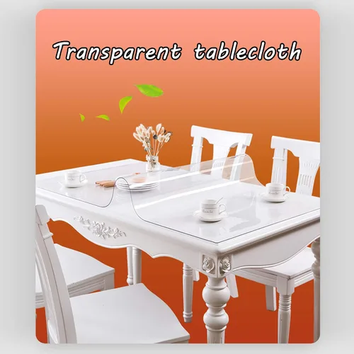 Miniatura 2 de Protector de mesa transparente de 0.059 in de grosor, de PVC suave, mantel impermeable transparente, mantel de mesa, mesa de café, mesa de noche