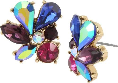 Miniatura 2 de Betsey Johnson Pendientes de botón en racimo de piedra Metal