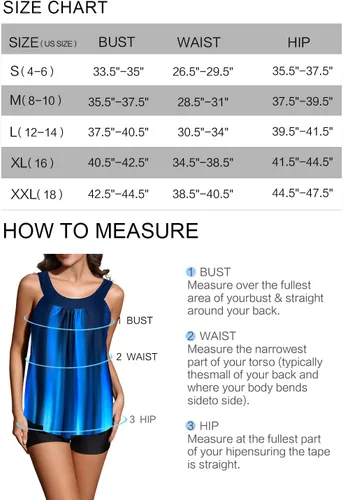 Miniatura 6 de REKITA Trajes de baño tankini fluidos para mujer, trajes de baño tankini para traje de baño de dos piezas, camiseta sin mangas con pantalones cortos
