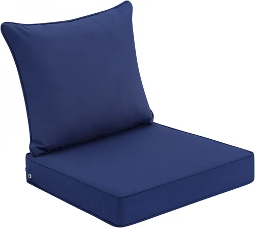 Miniatura 9 de Cojines para sillas de patio al aire libre, 19 x 19 pulgadas, cojines impermeables para muebles de patio de asiento profundo, cojín de repuesto