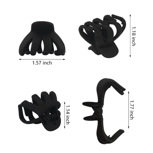 Miniatura 54 de 9 pinzas para el pelo de pulpo de 1.6 in, medianas y pequeñas, pinzas para el cabello ámbar Aceessories antideslizantes, agarres fuertes