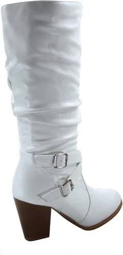 Miniatura 3 de Forever Link FZ-Safety-52 - Botas de tacón grueso con cremallera completa para mujer