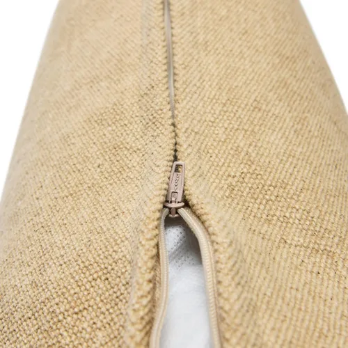 Miniatura 7 de Funda de almohada cuadrada de lona de 20 pulgadas con borlas Beige