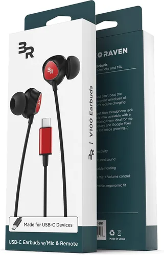 Miniatura 5 de Bolle & Raven Thore - Auriculares USB tipo C Auriculares intrauditivos con cable con micrófono remoto para S21 / S22 / S23 / S24 / S25 Ultra