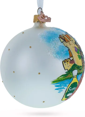 Miniatura 6 de Escocia, Gran Bretaña Bola de cristal Adorno de Navidad 4 pulgadas