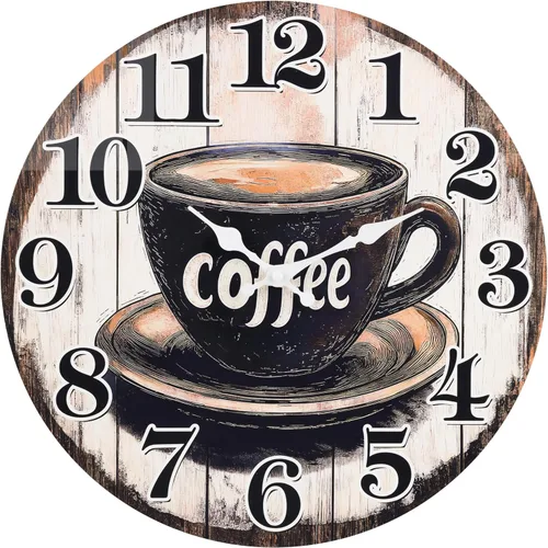 Miniatura 13 de Reloj de pared decorativo para baño, estilo rústico, impermeable, de cristal, para baño, piscina, jardín (12 pulgadas, azul)