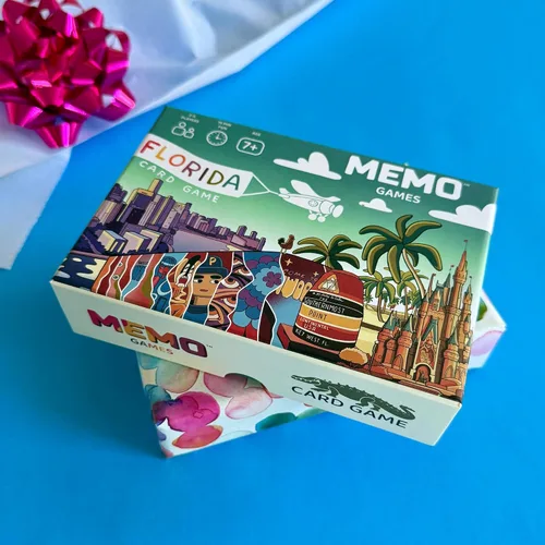 Miniatura 6 de MEMO Florida Landmarks - Juego de cartas de memoria para adultos, niños y adolescentes - Juego educativo de viaje familiar con 50 cartas y datos QR