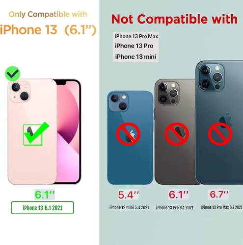 Miniatura 2 de luolnh Funda compatible con iPhone 13 con flores, para mujeres femeninas, a prueba de golpes, transparente con patrón floral para iPhone 13 de 6.1