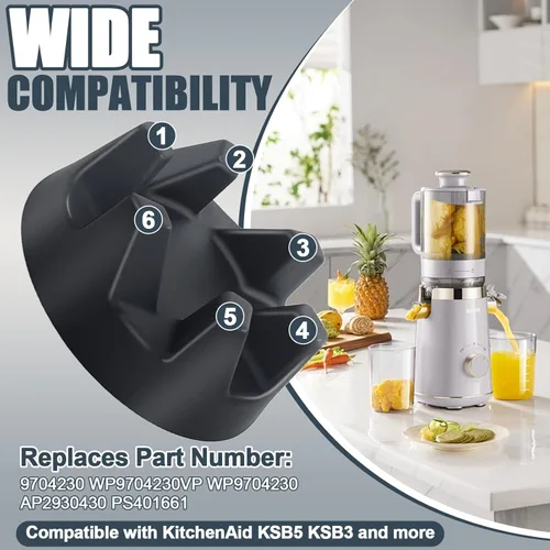 Miniatura 4 de 9704230 Acoplador de licuadora con kit de llave inglesa, piezas de repuesto compatibles con el controlador KitchenAid KSB5WH KSB5 KSB3