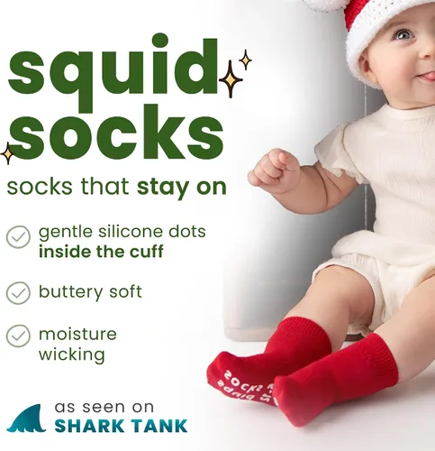 Miniatura 2 de squid socks Calcetines de viscosa de bambú 0-6M, 6-12M, 12-24M y 2T-3T Calcetines que se mantienen puestos