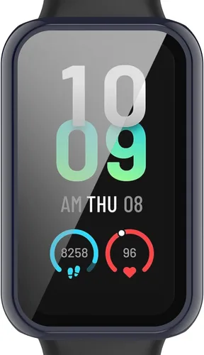 Miniatura 6 de Funda para reloj compatible con Amazfit Band 7, protector de pantalla de policarbonato duro, antiarañazos, a prueba de golpes, bisel protector