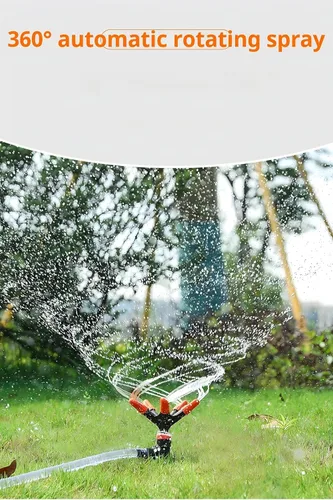 Miniatura 4 de Aspersor giratorio de 360° - Aspersor de césped con ángulo ajustable de 45°, sistema de riego para césped y jardines domésticos, hecho