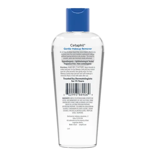 Miniatura 8 de Desmaquillador suave resistente al agua, 6.0 onzas líquidas, de la marca Cetaphil