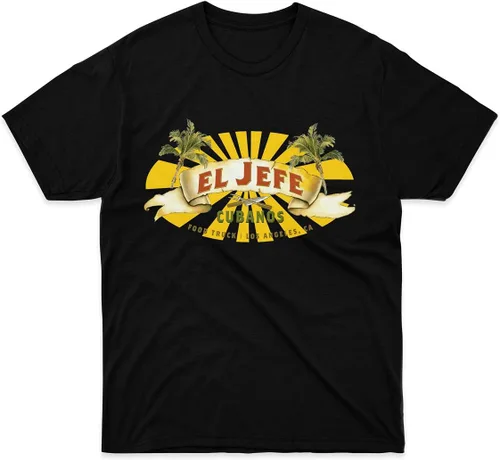 Camiseta para hombre y mujer El Jefe Cubanos Food Truck Camisas para hombres y mujeres cuello Día del Padre gráfico multicolor, Varios colores