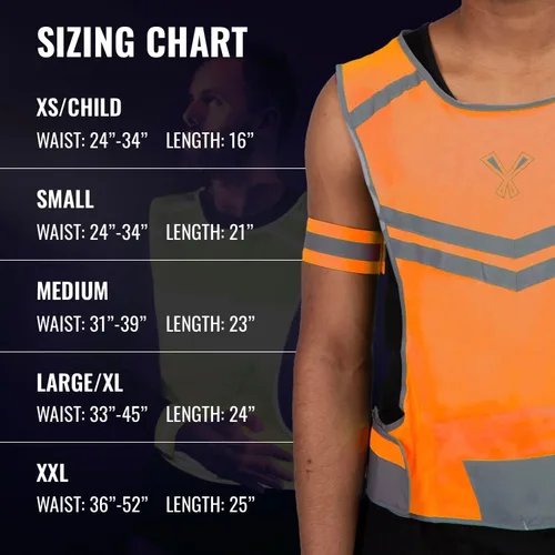 Miniatura 2 de Reflective Running Vest with Pocket & 2 Bands, High-Visibility