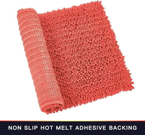 Miniatura 121 de Walensee Alfombra de baño antideslizante (24x17 pulgadas, rosa polvoriento) absorbente de agua, súper suave, lanuda de felpilla, lavable a máquina