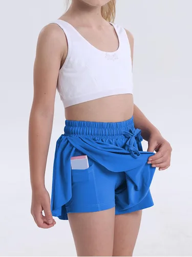 Miniatura 2 de Pantalones cortos fluidos para adolescentes, atléticos, correr, jóvenes, pantalones cortos de mariposa