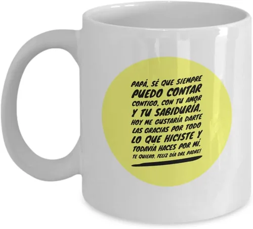 Regalo Para Papa Taza de Café Padre Vaso, taza de café divertidas, tazas personalizadas, taza de café inspiradoras, taza con mensajes positivos.