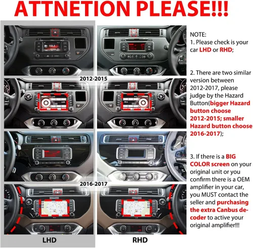 Miniatura 2 de Para Kia Rio 2016-2017 LHD Car CarPlay Android Navegación Automática Estéreo GPS Radio Reverse Cámara Pantalla 9 "IPS Pantalla Táctil Headunit
