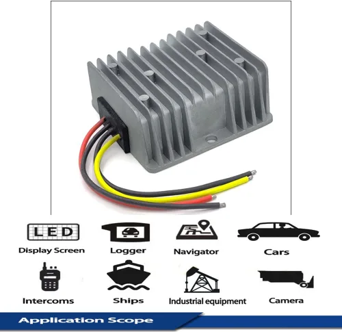 Miniatura 6 de 12V-55V a 5V 10A 50W convertidor DC marino impermeable epoxi sellado para buscador de peces GPS barco